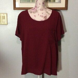 Burgundy Gauzy Top